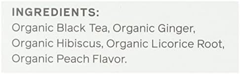 Allegro Tea, Organic Ginger Peach Black Tea Bags, 20 ct