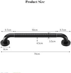 Toilet Rails,Toilet Handrail with Textured Grip, Bathroom Toilet Grab Rails Old People and Disabled Applicable to Living Alone(27.55x1.77in)