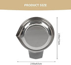 2Pcs Electronic Scale Tray Stainless Steel Weighing Dishes Metal Weigh Boats Silver Mini Scale Trays for Jewelry Liquid Powder Laboratory Supplies