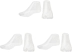 SUPERFINDINGS 3 Pairs Plastic Foot Model Tools Stretcher Sandal Support Shaper Clear Shoes Display Female Mannequin Foot Display Jewerly Sandal Shoe Sock Display Art Sketch with Nail