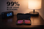Vyzia Blue Light Blocking Clip-On Glasses – Orange Lens Night Computer & Gaming Glasses, Reduce Eye Strain, Improve Sleep, Anti-Glare Screen Protection