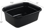 Kekow 14 Quart Plastic Dish Pan, Black Washing Basin, Black