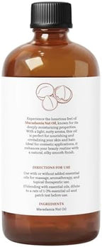 Macadamia Oil by Essential Delights - 100% Pure & Certified | Pure Grade Macadamia Oil for Diffuser, Aromatherapy, Candle-Making, Skin & Hair Care (16 Fl.Oz.)