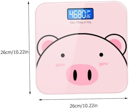 SHERCHPRY Digital Cartoon Body Weight Scale USB Rechargeable Electronic Accurate Bmi Fat Measurement for Home Bathroom Use