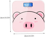 SHERCHPRY Digital Cartoon Body Weight Scale USB Rechargeable Electronic Accurate Bmi Fat Measurement for Home Bathroom Use