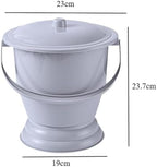 Generic Spittoon Urinal with Lid Portable Bedpan Potty Bucket Pot, Household Portable Toilet for Woman Children Home, Gray