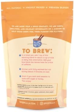Spicewalla Masala Chai Spice | Tea, Latte, Coffee, | Powdered Spice Unsweetened (11.6 Ounce Resealable Bag)
