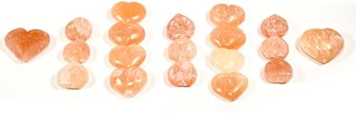 Heart Jasper Onyx Labradorite Serpentine Aventurine Polished Gemstone Crystal Mineral Specimen (Orange Selenite)