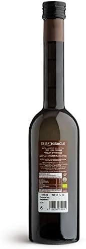 DESERT MIRACLE Cold Pressed Polyphenol Rich Moroccan Olive Oil, Extra Virgin Olive Oil with High Polyphenols, Organic, First Cold Pressed EVOO From Morocco, 17 Fl Oz
