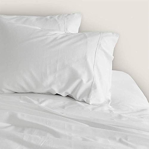 100% Cotton Sheets - Real 800 Thread Count 4 Piece Bed Sheet Set - Soft & Smooth Hotel Luxury 4pc Sheet Set Solid 15 inches Deep Pocket (White, RV-King)
