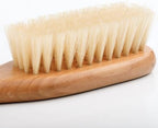 Cosowe Wood Clean Brush, Laundry Stain Brush with Handle and Soft Boar Bristles, Cleaning Brushes for Household Use, Natural Beech Wood Bath Massage Brush, Portable