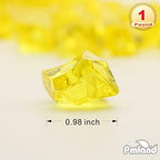 PMLAND Clear Fake Ice Rocks – 180 Pcs Large Yellow Acrylic Gems Crushed Plastic Diamonds Vase Filler for Centerpieces, Theme Décor, Holidays, Parties, Aquarium & Table Scatter