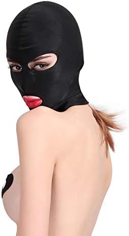 Breathable Zentai Hood Full Face Cover Mask Open Eye Mouth Headgear Grim Cosplay Roleplay Prank Carnival Hood Mask