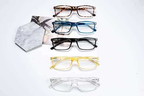 Eyekepper 5-Pack Stylish Readers Quality Spring Hinges Reading Glasses Men Women +2.00