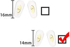 Replacement 14mm Push-in Nose Pads for Ray Ban RB6335 Glasses Repair Kits,Bonus Lens Cloth (14mm,Golden)