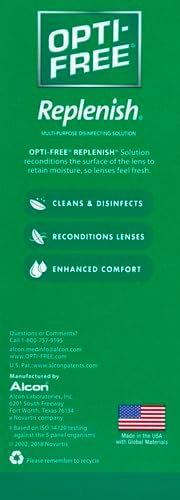 Opti-Free Replenish Multi-Purpose Disinfecting Solution With Lens Case, 10 Fl Oz