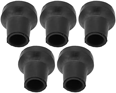 5Pcs 14mm Cane Tips, Anti-Skid Rubber Crutch Tips for Safe Walking, Durable Nonslip Cane Accessories, Good Grip for Enhanced Stability and Wear Resistance