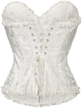Corset Tops for Women Women's Lace Up Boned Overbust Bustier Lingerie Bodyshaper Top Bodysuit XS S M L XL XXL