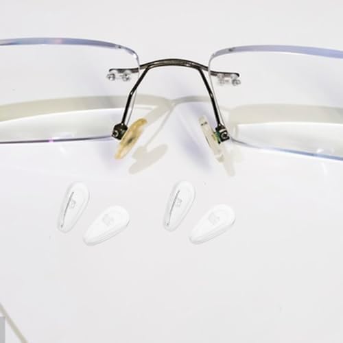 FRCOLOR Glasses Nose Pads Soft Silicone Cushion Non Slip Replacement Nose Guards for Eyeglasses Sunglasses Comfortable Secure Fit 50 Pcs
