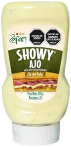 Zafran Salsa Showy Original 390gr y Salsa Showy Ajo 390gr (2 Pack) Showy Zafran Sauce, Showy Garlic Sauce, Colombian Showy Sauce, Showy Safran Sauce, Showy Garlic