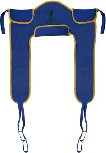 Universal Padded Lift U Sling, Polyester Divided Leg Slings for Patient Lifts - Compatible with Hoyer, Invacare, McKesson, Drive, Lumex, Joerns and More 450 lb(L)
