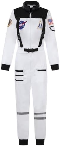 Womens Astronaut Costume Adult Space Suit Halloween Dress up