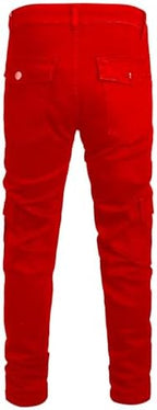 Men's Casual Stylish Straight Slim Fit Jeans Young Hiphop Skinny Denim Pants