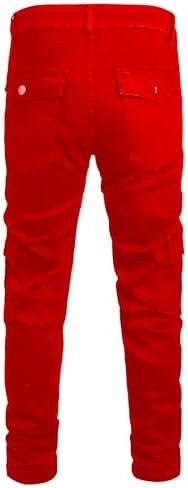 Men's Casual Stylish Straight Slim Fit Jeans Young Hiphop Skinny Denim Pants