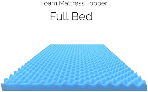 Airflow Foam Mattress Topper, Egg Crate Foam Pad, Hospital Mattress Pad and Bed Topper for Support, Pressure Relief and Weight Distribution. (Full)