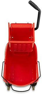 Dryser Commercial Mop Bucket with Side Press Wringer, 26 Quart, Red