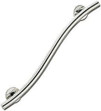 HOMECRAFT Grab Rails with Polished Stainless Steel, Safety Support Grab Bar for Bathroom and Around The Home, Mobility Aid for Elderly, Disabled, and Handicapped, Curved, 450 mm