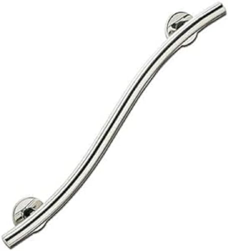 HOMECRAFT Grab Rails with Polished Stainless Steel, Safety Support Grab Bar for Bathroom and Around The Home, Mobility Aid for Elderly, Disabled, and Handicapped, Curved, 450 mm