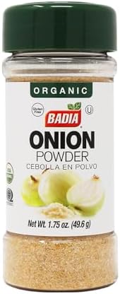 Badia Organic Onion Powder 1.75 oz – Finely Ground Dehydrated Onion for Cooking, Seasoning & Marinades