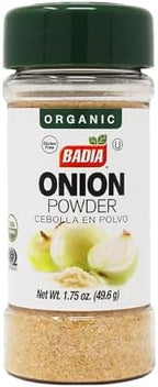 Badia Organic Onion Powder 1.75 oz – Finely Ground Dehydrated Onion for Cooking, Seasoning & Marinades