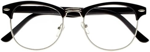 Men women Classic Half Frame Overlarge Retro Horned Rim Reading Glasses Vintage Style