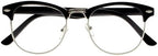 Men women Classic Half Frame Overlarge Retro Horned Rim Reading Glasses Vintage Style