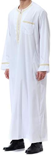 Islamic Mens Clothing Kaftan Maxi-Muslim Male Shirt Long Sleeve Abaya Dubai Cotton…