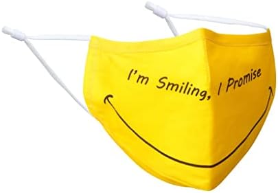 100% Cotton Washable I'm Smiling Face Mask - Adult