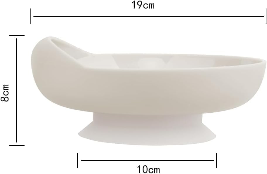 ITODA Scoop Plates for Disabled Elderly Scooper Bowl with Suction Cup Base Spillproof Silicone Self-Feeding Dish for Parkinsons, Dementia, Stroke, Tremors Limited Mobility Adults