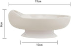 ITODA Scoop Plates for Disabled Elderly Scooper Bowl with Suction Cup Base Spillproof Silicone Self-Feeding Dish for Parkinsons, Dementia, Stroke, Tremors Limited Mobility Adults