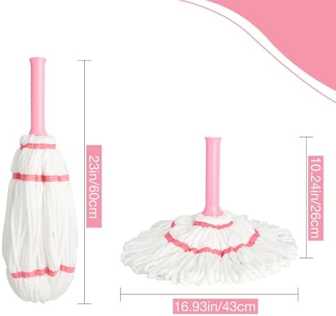 Replacement Mop Head, Suitable for XXFLOWER Self-Wringing Twist Mop, Hand Washable Suitable for Floor, Kitchen, Bedroom, Indoor and Outdoor Cleaning (Not Include Handle)