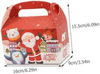 COSMEVIVI 20pcs Christmas Candy Wrapping Boxes Bags Set with Handles 4 Colors Bulk Party Favor Packaging for Holiday Treats and Baking