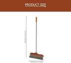 Yardwe Horse Hair Soft Bristle Broom Wooden Handle Angle Broom Floor Cleaning Broom Hair Removal Sweeper Carpet Sweeping Brush for Indoor Outdoor Kitchen