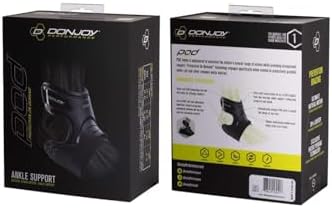 DonJoy Performance POD Ankle Brace - Ultra-Lightweight Support for Sprains, Instability and Ankle Protection (Black, XS, Right)