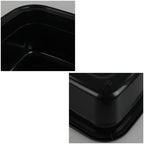 Idotry Rectangle Plastic Black Washing Basin/Tub, Pack of 2 (18 Quart)