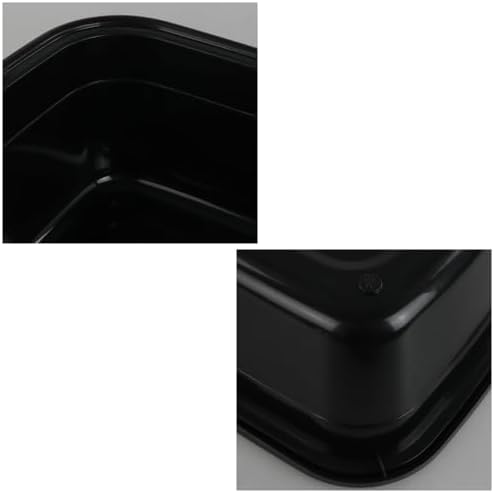 Idotry Rectangle Plastic Black Washing Basin/Tub, Pack of 2 (18 Quart)