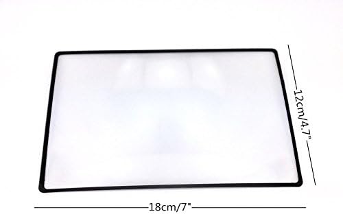 yueton 5pcs 3X Magnifying Lens Magnifier Fresnel Lens for Reading