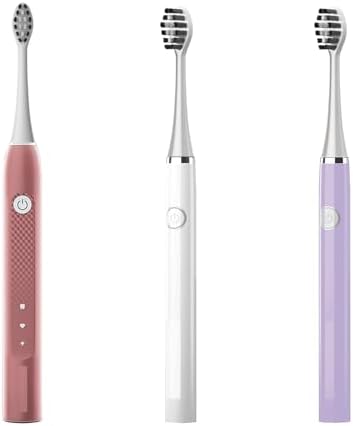 Replacement Toothbrush Heads Compatible with Gleem Electric Toothbrush, W Shape Design Planted with Nylon Bristle (White)