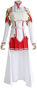 SAO Yuuki Asuna Cosplay Costume Sword Art Online Women Outfit Full Set With Wig