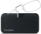 ThinOptics unisex-adult Reading Glasses + Black Universal Pod Case | Clear Frames, 2.50 Strength Readers Clear Frames / Black Case, 44 mm